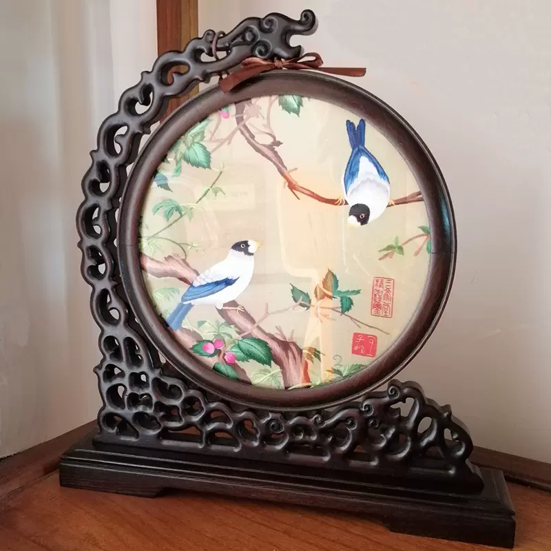 中国，苏绣，置物，鳥の刺繍，両面刺繍 、高級刺繍 2025年最新】Yahoo