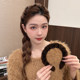 Autumn and winter plush leopard print high skull headband for women 2025 new makeup face washing headband wide edge non-slip hairpin headband