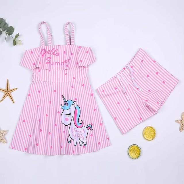 Children's swimsuits, girls one-piece shorts, summer hot princess skirt style children's swimsuits, hot spring swimsuits