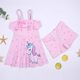 Children's swimsuits, girls one-piece shorts, summer hot princess skirt style children's swimsuits, hot spring swimsuits