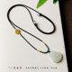 Fully hand-woven jade beeswax gold pendant rope for men and women high-grade pendant lanyard safety buckle necklace rope for men and women