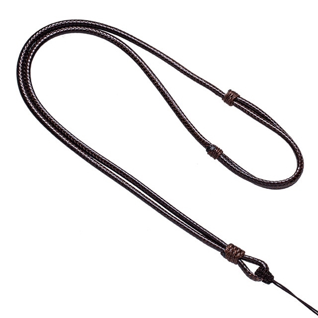 Floral hand-woven rope diamond knot wax rope pendant lanyard men and women jade pendant jade pendant pendant necklace rope