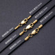 Gold pendant semi-finished necklace braided rope jade pendant lanyard black wax leather rope jade pendant safety buckle special rope