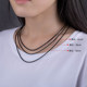 Gold pendant semi-finished necklace braided rope jade pendant lanyard black wax leather rope jade pendant safety buckle special rope