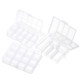 Large capacity transparent plastic storage box multifunctional jewelry bead placement tool box 24 grids 28 grids