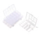 Large capacity transparent plastic storage box multifunctional jewelry bead placement tool box 24 grids 28 grids