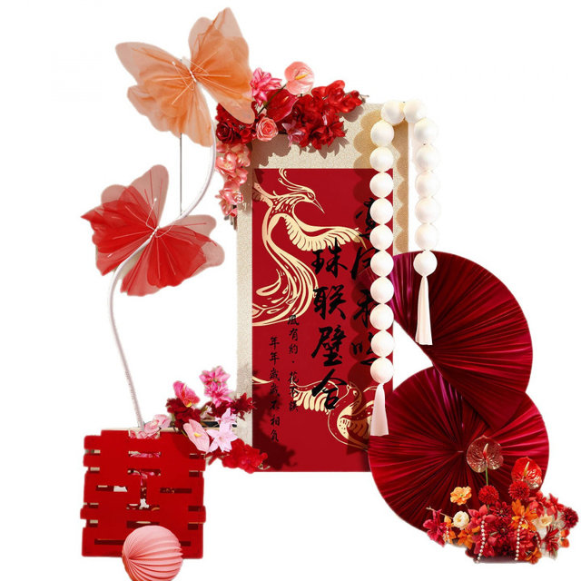 Wedding living room, hotel wedding room decoration set, wedding floor-standing ornaments, men's and women's bedroom, new room