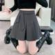 Design-sensual small suit skirt for women in autumn and winter high waist pleated skirt for slim and anti-exposure A-line skirt short skirt