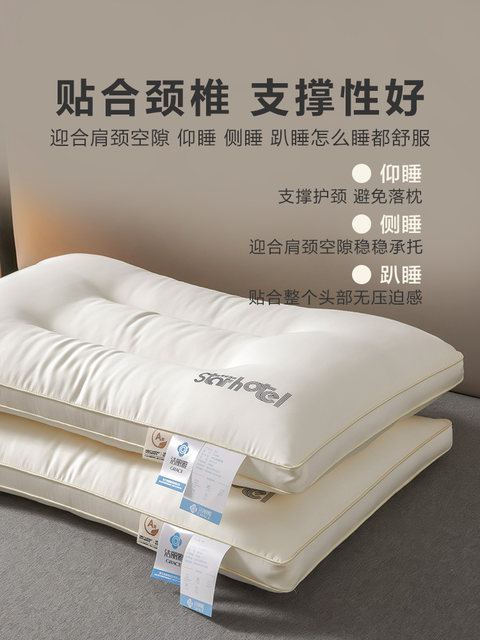 Jieliya Class A Cotton One-Pair Home Hotel Pillow Dormitory Special Single Pillow Core Cervical Sleeping Whole Headache