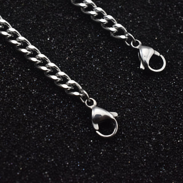 Two-end buckle chain titanium steel waterproof two-end lobster buckle chain clothes chain necklace chain diy handmade chain