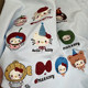 Sweet and cool girl-like embroidery kitty v-neck short-sleeved T-shirt for women's summer new contrasting color chic design cartoon top

