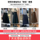 Gray skirt for women in spring, autumn and winter 2025 new high-waisted slim A-line small mid-length suit pleated skirt