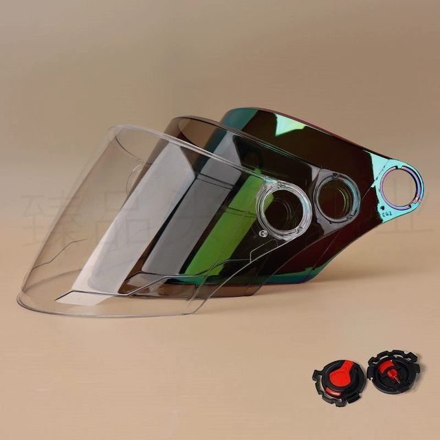 Electric vehicle helmet sun protection and rain protection mask lens motorcycle sunshade half helmet safety helmet front wind protection and fog protection summer