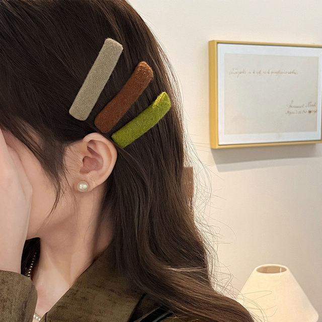 High-end autumn and winter retro broken hair clip women's side clip side bangs clip headwear hair clip new forehead bb clip
