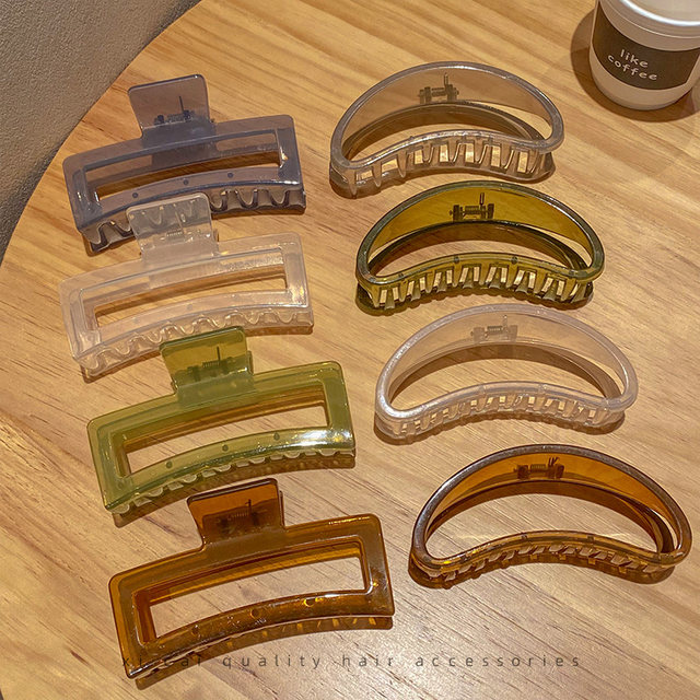 13cm large-size hair volume large shark clip high-end feel hair grab new style head back hair clip headdress hair card for women