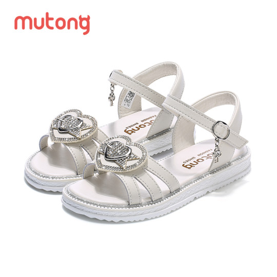 Shepherd children's shoes girls sandals 50 yuan 2 pairs of summer princess shoes open toe Velcro bow non-slip children's shoes