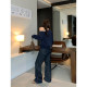 Pusumede off-shoulder sweatshirt for women loose casual and simple lazy pullover one-shoulder temperament slim top
