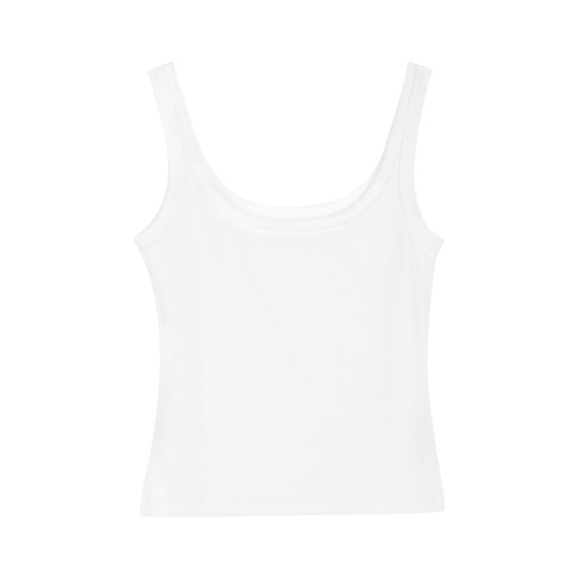 Pusumede black suspender vest for women in summer basic stretch slim short knitted outer wear versatile top