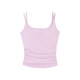 Pusumede white chest pad suspender vest for women with short waist slim fit inner sleeveless knit top
