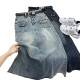 Retro blue buttons Design Senior Skirt Women's Mid -length high -waist A -line skirt 2025 New denim skirt ins
