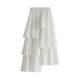 Autumn and winter Korean version asymmetric pleated cake skirt for women versatile mid-length ruffled irregular skirt 8255 custom
