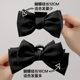 Bow hair clip girl's back head princess head clip large size 2024 new black shark clip headdress