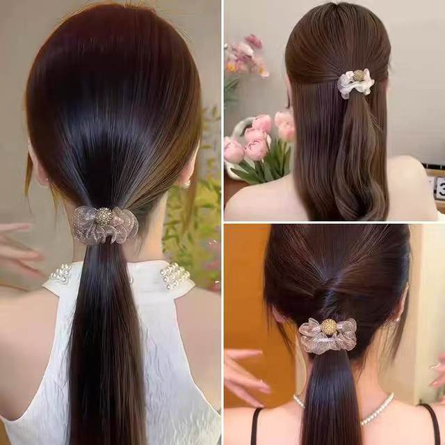 Organsha large intestine hair ring for women 2025 new internet celebrity hair tie hair rope bun head high elastic rubber band head rope
