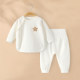 Baby underwear set pure cotton clothes spring and autumn pajamas slanted plackets without boneless men and women baby autumn clothes and autumn pants