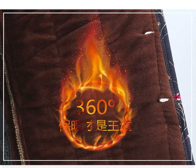 Winter clothing for the elderly, mother, camel velvet cotton-padded jacket, grandma's winter cotton-padded coat, women's velvet thickened old lady's clothes