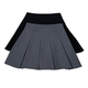 Gray pleated skirt large size solid color miniskirt for women summer anti-exposure slim A-line skirt fat mm campus style skirt
