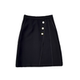 Irregular skirt women's middle skirt large size bright line pocket mid -length fat mm design sense cover professional A -line skirt
