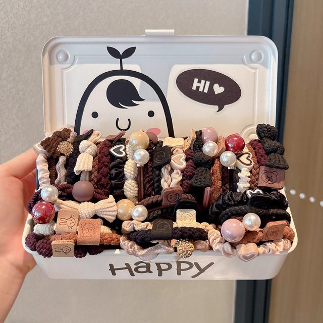 
Highly elastic and non-damaging hair rope for women 2025 new style hair tie rubber band hair tie high-end temperament hair rope headwear