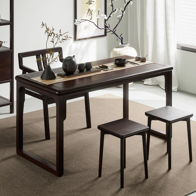 New Chinese style calligraphy table solid wood desk painting case ...