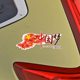 Car sticker text body scratches block the Chinese dream flower back glass sticker personalized creative patriotic car stickers