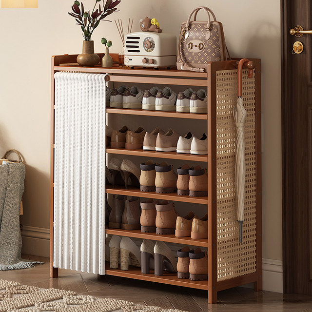 Shoe rack multi-layer home entrance door good-looking simple indoor rental room storage wall-mounted corridor dust-proof shoe cabinet