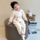 Children's pajamas flannel little girl autumn and winter small and medium-sized children's warm suit coral velvet winter girls' home clothes