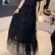 
Spring and summer mid-length mesh skirt design solid color skirt makes you look slim and simple and versatile cake skirt for women
