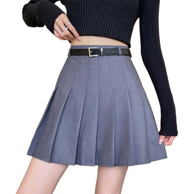 Golf sports pleated skirt for women in autumn and winter new safety pants skirt with small high waist slim A-line short skirt
