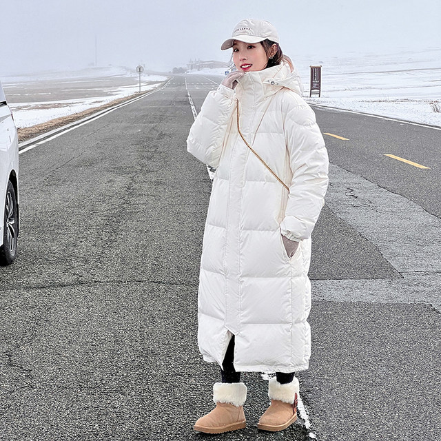 Women's Long Shiny Down Cotton Coat Women's Knee To Ankle Cotton Coat Women's Slim Fit Warm Jacket Parker main image 1