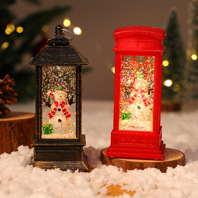 Christmas night light gifts, decorative atmosphere, high-end children's snowy Christmas tree desktop creative ornaments