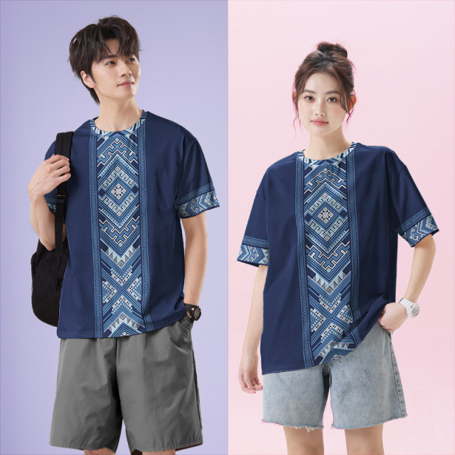 Let's have no boundary Chinese ethnic style Guangxi Zhuang ethnic minority totem large size quick-drying T-shirt men's and women's clothing t-shirts
