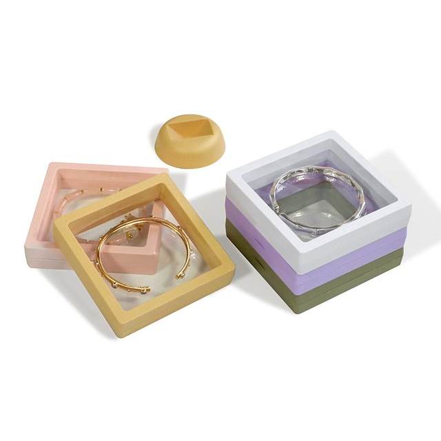 Pe film suspension box anti-oxidation jewelry packaging transparent storage box bracelet necklace earrings cultural display box