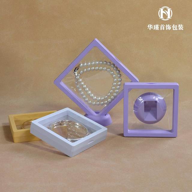 Pe film suspension box anti-oxidation jewelry packaging transparent storage box bracelet necklace earrings cultural display box