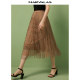 Mande Shitao Skirt Women's 2025 Winter New Plaid Pleated Skirt Chiffon Mid-Length Skirt A-line Skirt