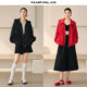 Mandes' mid-length trench coat 2025 autumn new fashion full print loose hooded jacket zipper jacket for women