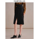 Mandeshi elegant skirt 2025 autumn new product high-waisted temperament commuter mid-length skirt with hip-covered long skirt