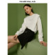 Mandesey black simple short skirt 2025 autumn new irregular splicing skirt to make you look slim and hip A-line skirt