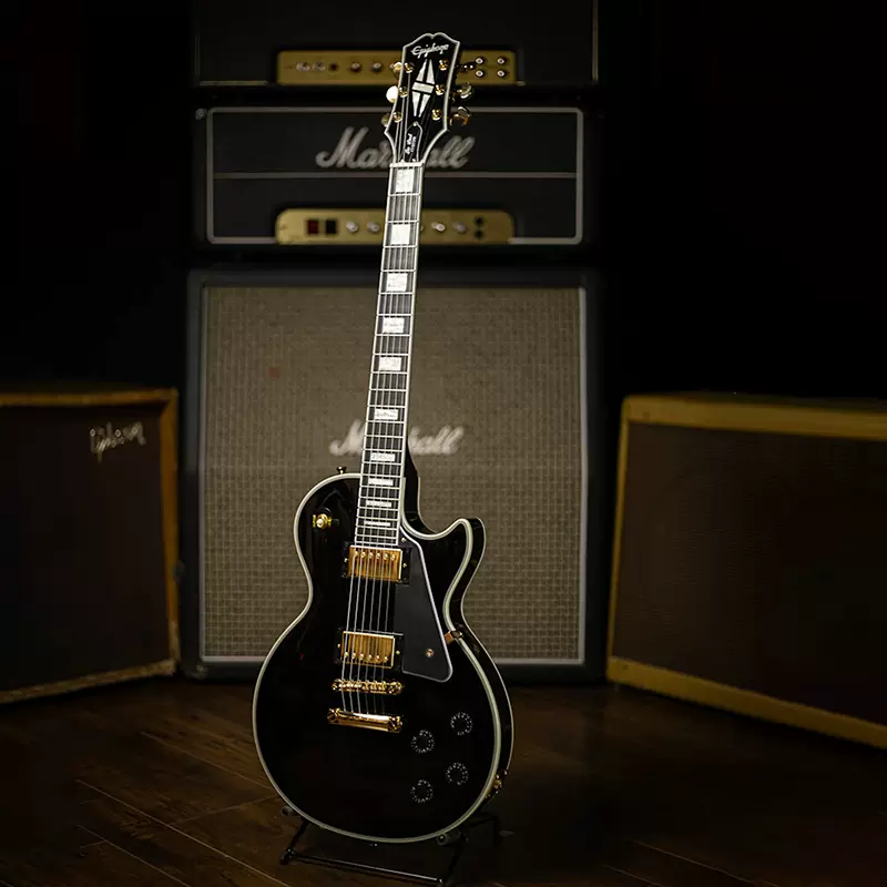 Epiphone Les Paul Custom 电吉他 黑卡男女生入门初学演奏专用-Taobao