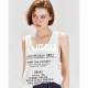 Jinggu Black Label JGGU Unrestrained Mode Loose Version Fashionable Layered Lazy Print Women's Summer Sleeveless Inner Vest