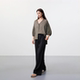 Japanese lantern sleeve thin pleated texture shirt V-shaped exquisite lace collar fall shoulder mid-sleeved design loose and light